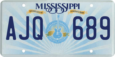 MS license plate AJQ689