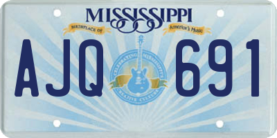 MS license plate AJQ691