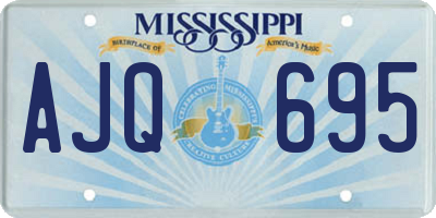 MS license plate AJQ695