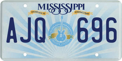 MS license plate AJQ696