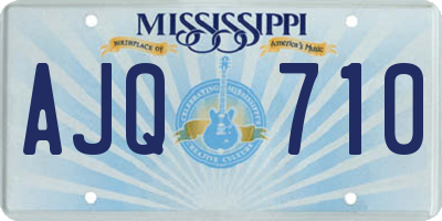 MS license plate AJQ710