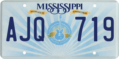 MS license plate AJQ719