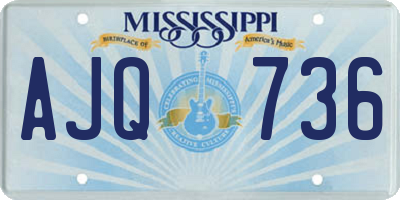 MS license plate AJQ736