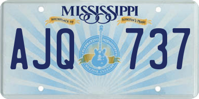 MS license plate AJQ737