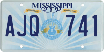 MS license plate AJQ741