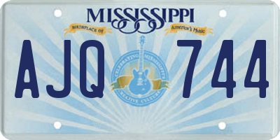 MS license plate AJQ744