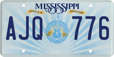 MS license plate AJQ776