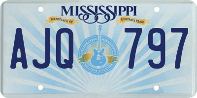 MS license plate AJQ797