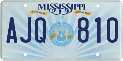 MS license plate AJQ810