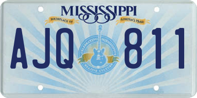 MS license plate AJQ811