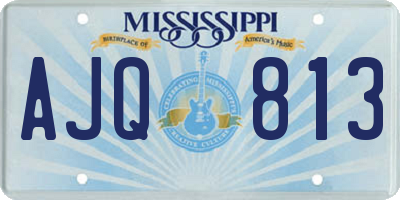 MS license plate AJQ813