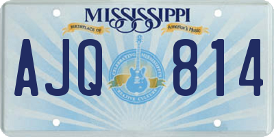 MS license plate AJQ814