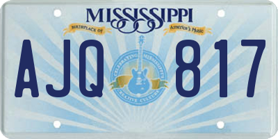 MS license plate AJQ817