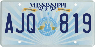 MS license plate AJQ819