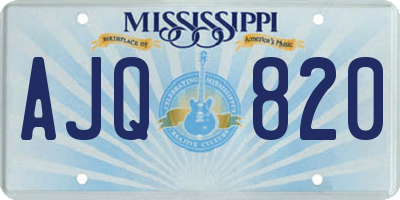 MS license plate AJQ820