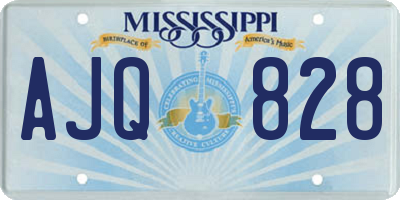 MS license plate AJQ828