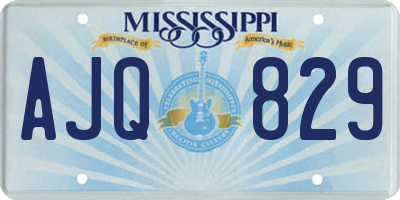 MS license plate AJQ829