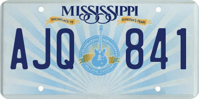 MS license plate AJQ841