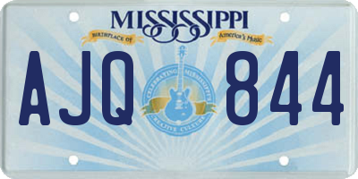 MS license plate AJQ844