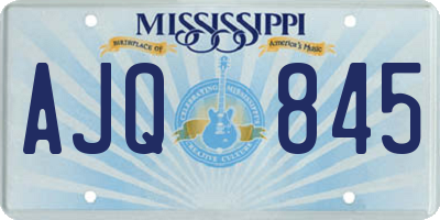 MS license plate AJQ845