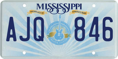 MS license plate AJQ846