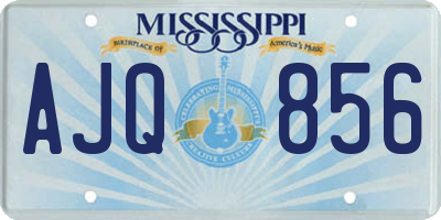 MS license plate AJQ856