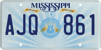 MS license plate AJQ861