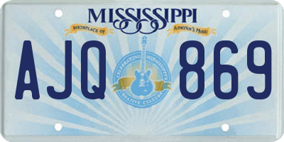 MS license plate AJQ869