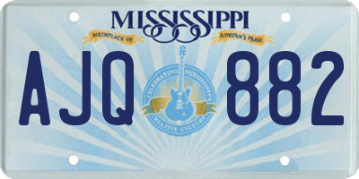 MS license plate AJQ882