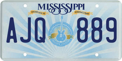 MS license plate AJQ889
