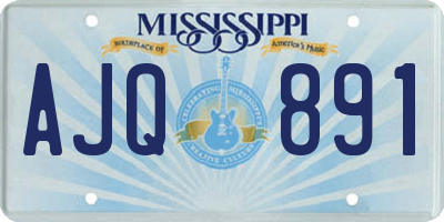 MS license plate AJQ891