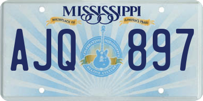 MS license plate AJQ897