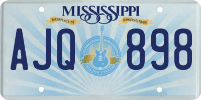 MS license plate AJQ898