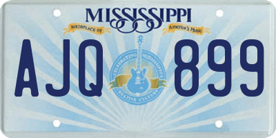 MS license plate AJQ899