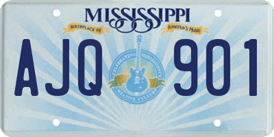 MS license plate AJQ901