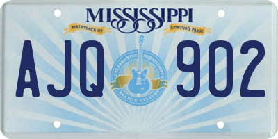 MS license plate AJQ902