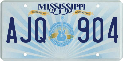 MS license plate AJQ904