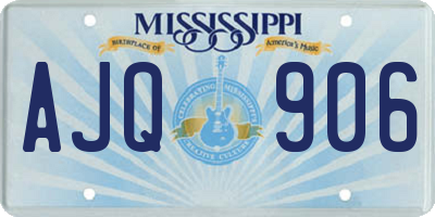 MS license plate AJQ906