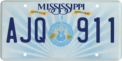 MS license plate AJQ911