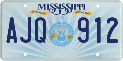 MS license plate AJQ912