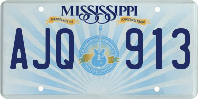 MS license plate AJQ913