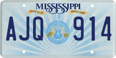 MS license plate AJQ914