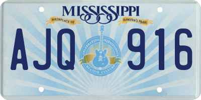 MS license plate AJQ916