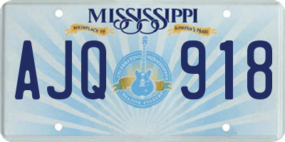 MS license plate AJQ918