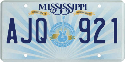 MS license plate AJQ921
