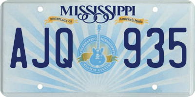 MS license plate AJQ935