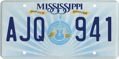 MS license plate AJQ941
