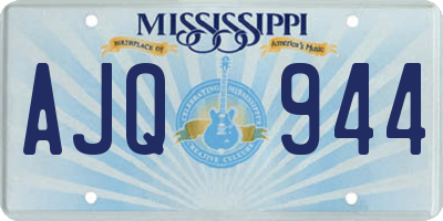 MS license plate AJQ944