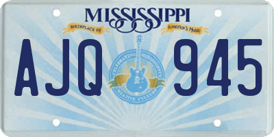 MS license plate AJQ945