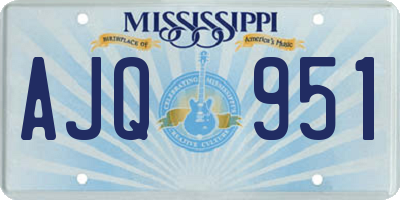 MS license plate AJQ951